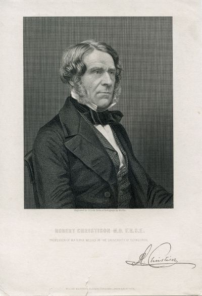 Professor of Materia Medica in the University of Edinburgh. Engraved Portrait by C. Cook after Moffat
