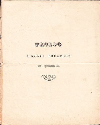 Prolog å Kongl. Theatern den 4 november 1854.