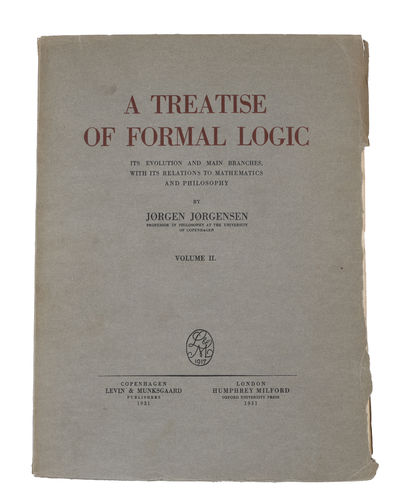 A Treatise of Formal Logic. Its Evolution and main Branches with its Relations to Mathematics and Philosophy. 3 Vols. (photo 6)