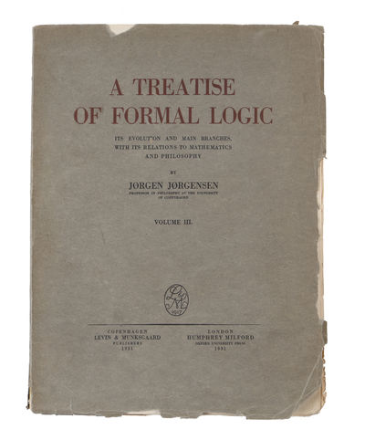 A Treatise of Formal Logic. Its Evolution and main Branches with its Relations to Mathematics and Philosophy. 3 Vols. (photo 8)