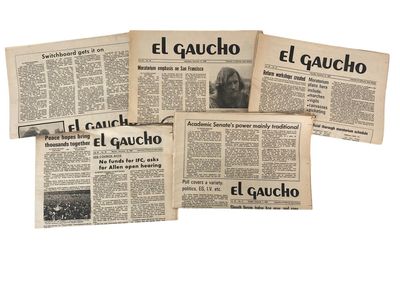 UCSB Student Activist Newspaper "El Gaucho" Archive Covering Leftist Activism, Anti-Vietnam Protests, and the Bill Allen Controversy, 1969