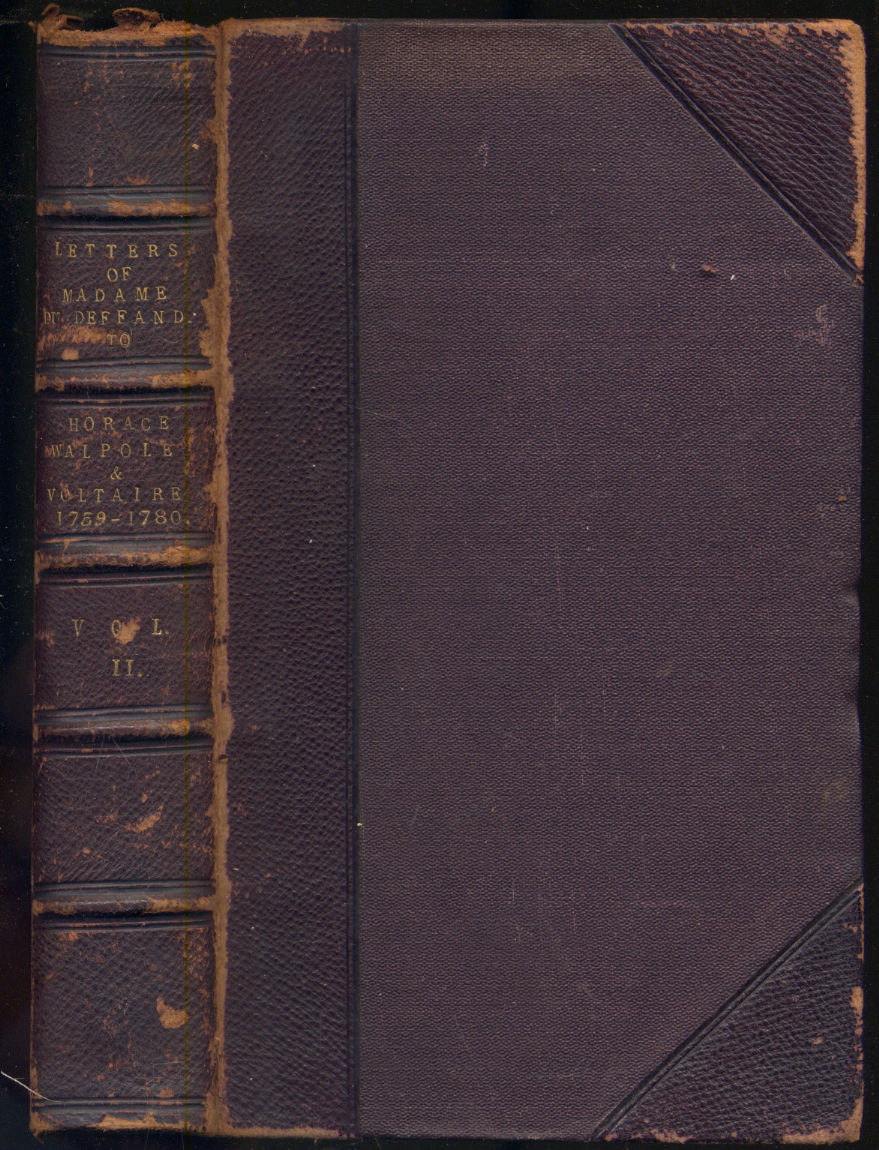 Letters of the Marquise du Deffand to the Hon. Hor