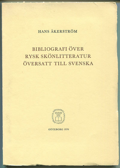 Bibliografi över rysk skönlitteratur översatt…