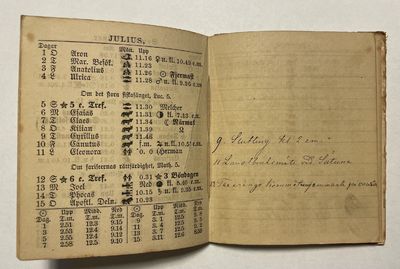 [Österby bruk] [Interfolierad almanacka för år…