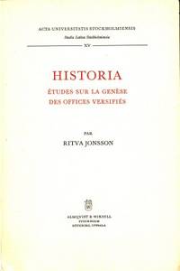 Historia. Études sur la genèse des offices…