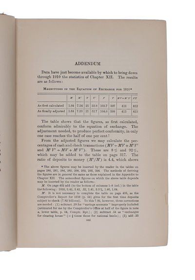 The Purchasing Power of Money. Its Determination and Relation to Credit, Interest and Crisis. - [SEMINAL WORK IN MONETARY ECONOMICS] (photo 3)