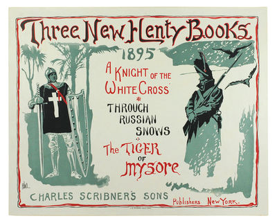 1895. New York: J. E. Rhodes, . Broadside 12 1/4 x 15 1/4”, color lithograph in red, grayish-blue ...