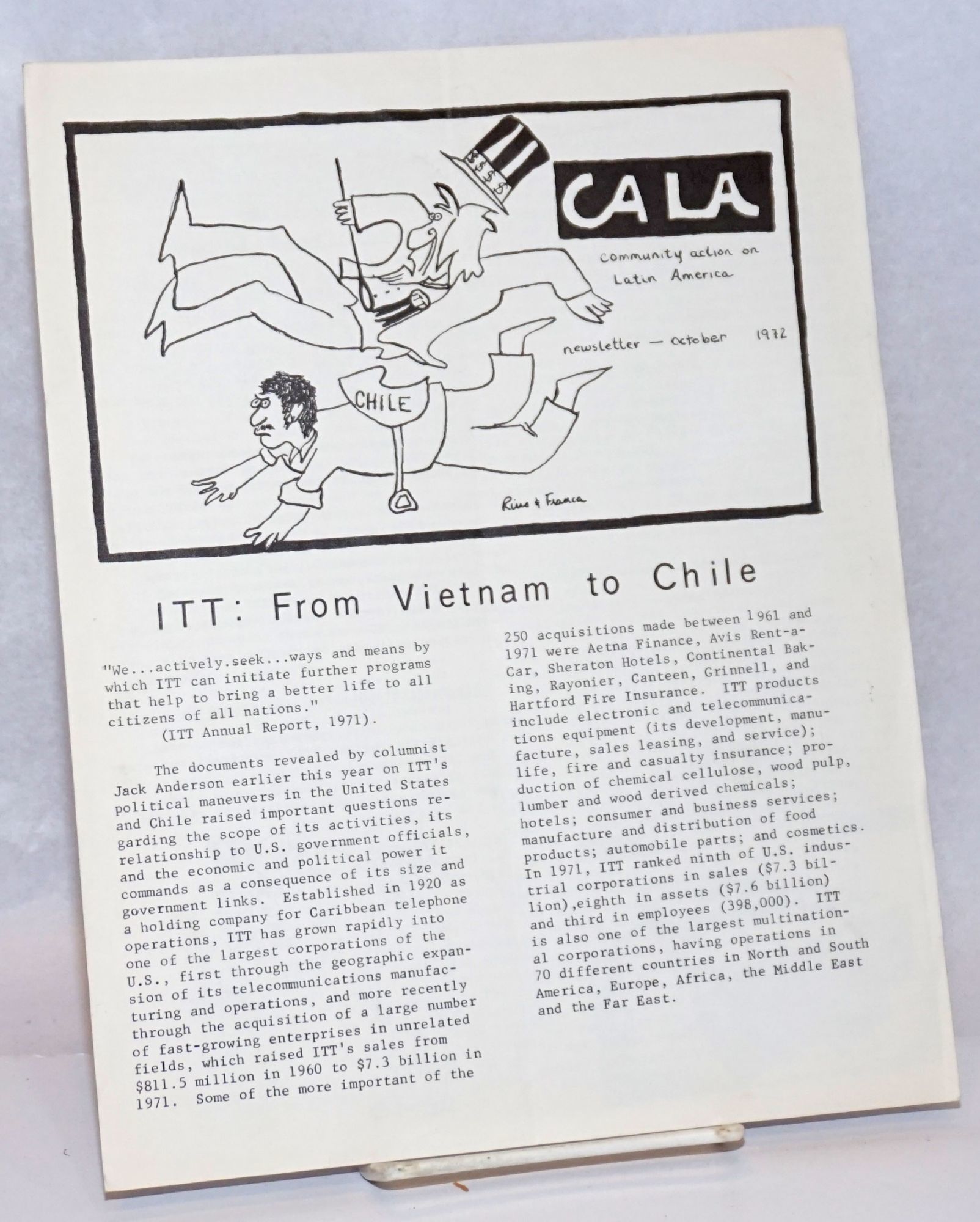 CALA Newsletter. October 1972
