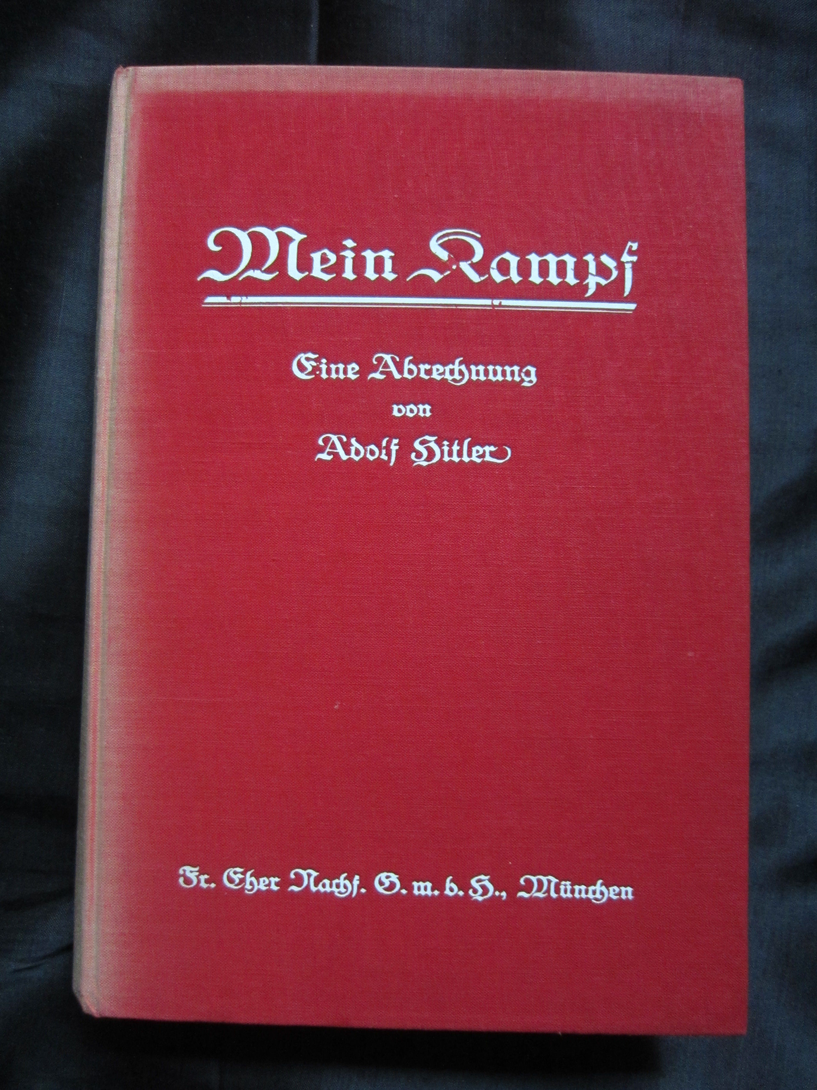 Mein Kampf by Adolf Hitler 1926 vol.1 1927 vol.2 First edition by