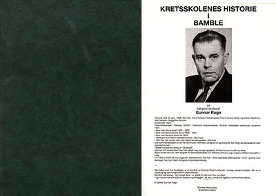 KRETSSKOLENES HISTORIE I BAMBLE.