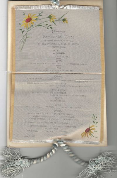 Complimentary to the Commercial Clubs of Chicago, Cincinnati, and St. Louis... Menu... June 27th, 1885