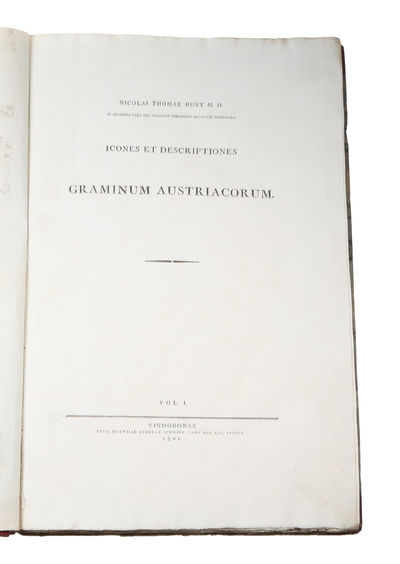 Icones et Descriptiones Graminum Austriacorum. Vol. 1-3 (of 4). - [THE MOST MAGNIFENT WORK ON GRASSES EVER PRODUCED] (photo 2)
