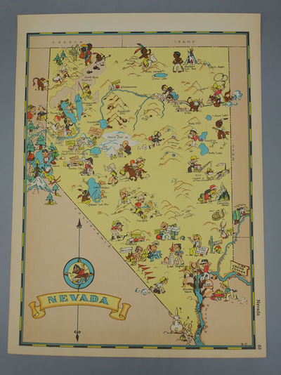 1935. Map. Color pictographic / pictorial map in very good condition. A charming and amusing pictori...