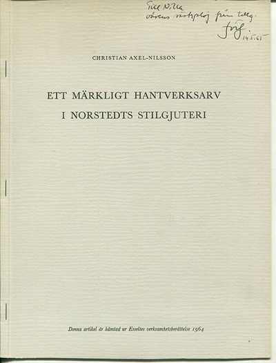 Ett märkligt hantverksarv i Norstedts…