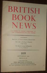 cover of British Book News 109 September 1949