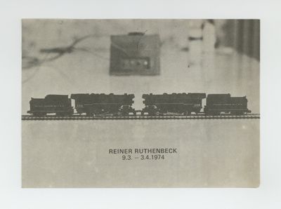 Exhibition postcard: Reiner Ruthenbeck (9 March-3 April 1974)