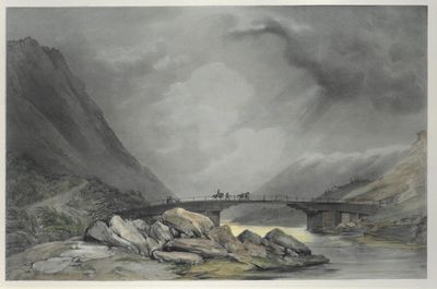 Pont en bois à Laurgaard. (Norvége).