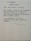 Typed Note Signed "J.S. Powers" on personal stationery