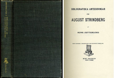 Bibliografiska anteckningar om August Strindberg.
