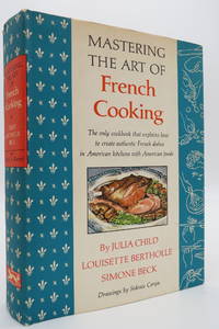 cover of MASTERING THE ART OF FRENCH COOKING  (DJ protected by a brand new, clear,  acid-free mylar cover)