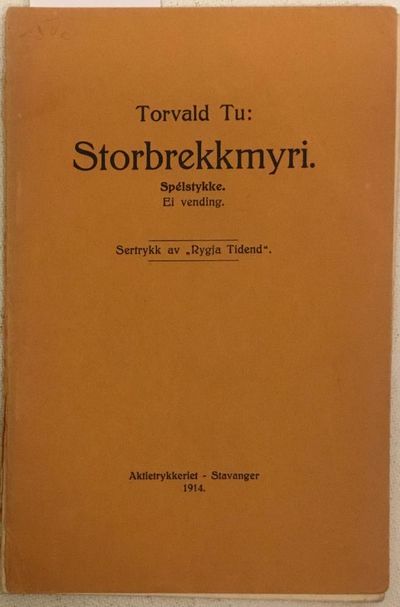Storbrekkmyri. Spelstykke. Ei vending. Sertrykk…