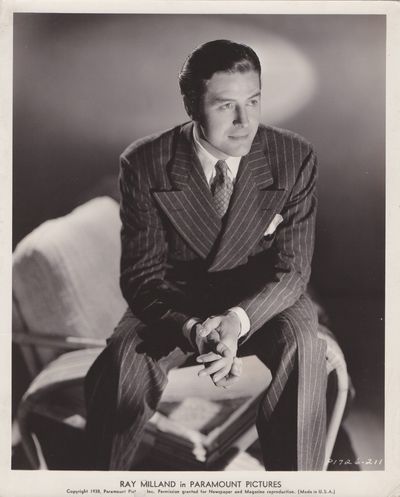 Original publicity photograph of Ray Milland, 1938