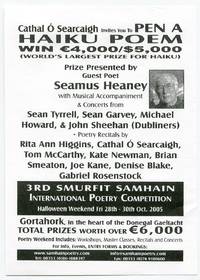 [Handbill]: Seamus Heaney Guest Prize Presenter at 3rd Smurfit Samhain International Poetry Competition