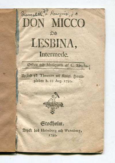 Don Micco och Lesbina, intermede. Orden och…