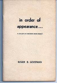 IN ORDER OF APPEARANCE... A GALLERY OF PORTRAITS FROM HAMLET