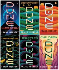Complete Dune Series Set 1-6 Books Set Dune, Dune Messiah, Children of Dune, God Emperor of Dune,...