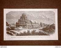 Mahabalipur, Mahabalipuram o Mahapalipuram nel 1863 Sette pagode monoliti India