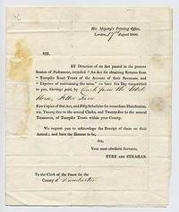 Letter from Eyre and Strahan