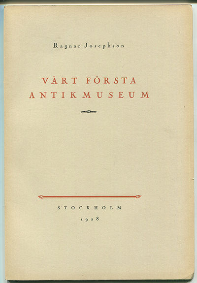 Vårt första antikmuseum.