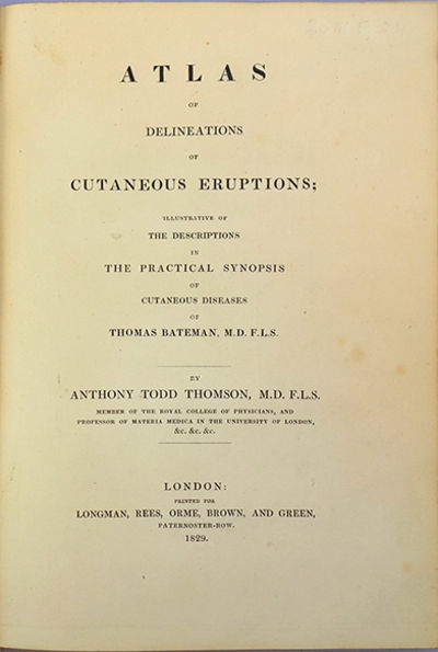 Atlas of delineations of cutaneous eruptions