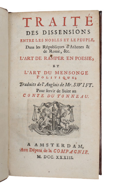 Traité des dissensions entre les nobles et le peuple dans les Républiques d'Athênes & de Rome, &c. L'Art de ramper en poésie, et L'Art du mensonge politique. Traduits de l'anglois. (photo 2)
