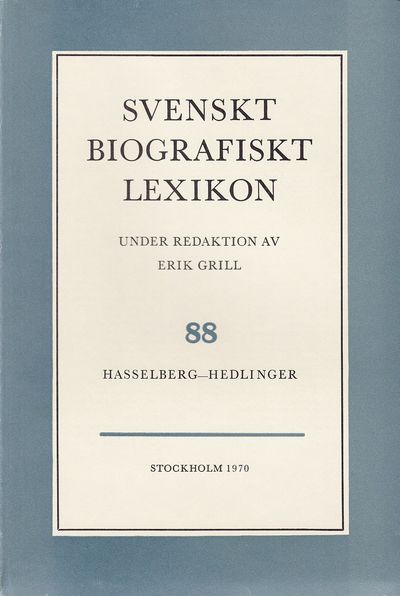 Svenskt Biografiskt Lexikon. Häfte 88 [=Band 18]…