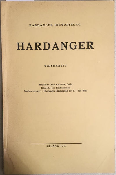 Hardanger Historielag. Tidsskrift. Redaktør Olav…