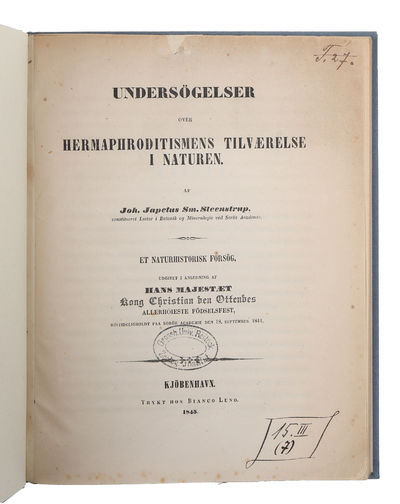 Undersögelser over Hermaphroditismens Tilværelse…