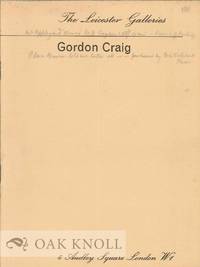 CATALOGUE OF AN EXHIBITION OF DESIGNS BY GORDON CRAIG