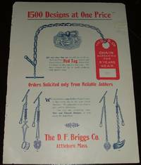 D. F. Briggs Co. Watch Chains Original 1893 Color Illustrated Advertisement