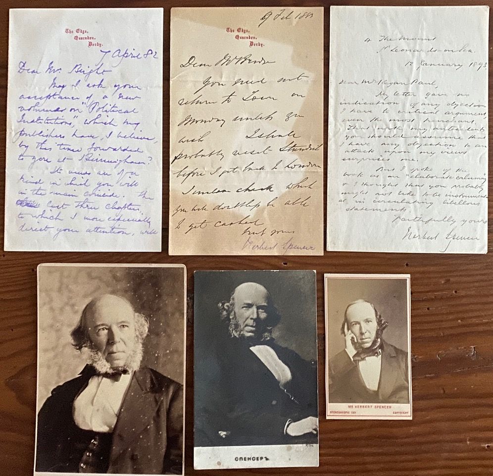 Herbert Spencer letters and photocard collection by SPENCER, Herbert