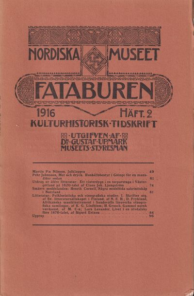Fataburen. Kulturhistorisk tidskrift. 1916, häfte…