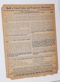 Build a united labor and progressive movement. For employment and economic security, for democracy and peace. 1939 May Day Statement of the Joint May Day Conference of Silver Bow County