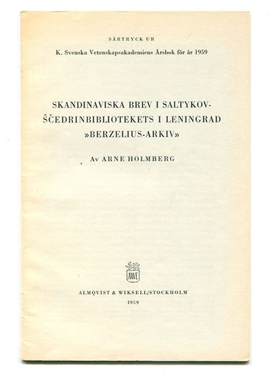 Skandinaviska brev i Saltykov-Scedrinbibliotekets…