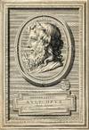 Auli Opus Sarde incisum Ex Dactytiotheca Strozziana Romae. Engraved Portrait by B. Picart