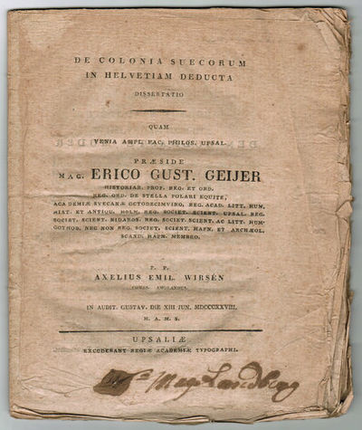 De Colonia Suecorum in Helvetiam deducta.