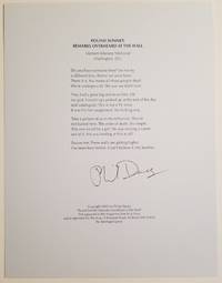FOUND SONNET: Remarks Overheard at the Wall
