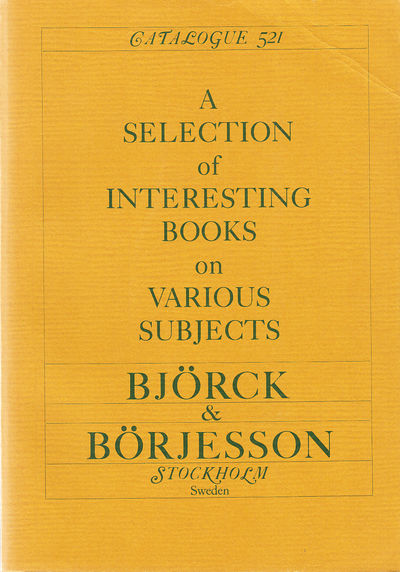 Katalog 521. A selection of interesting books on…