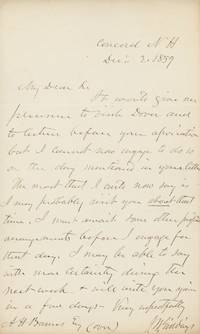 ALS by Abolitionist Politician Joshua Reed Giddings Concerning a Visit to Dover, New Hampshire