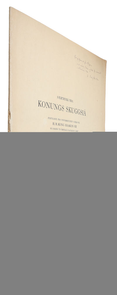 Særtrykk fra Konungs Skuggsia. Festgave fra…